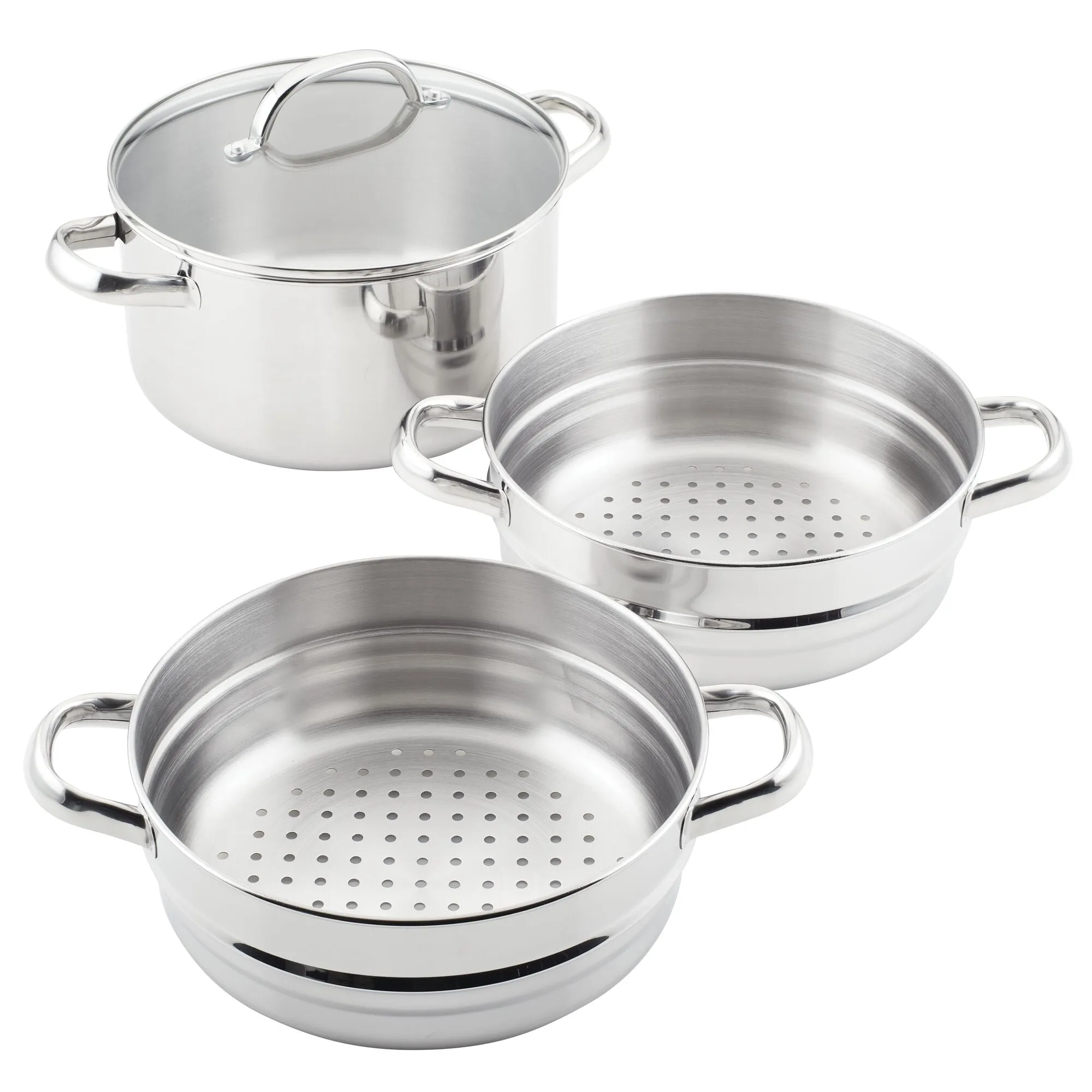 Stainless Steel 6-Quart Steamer Set with Basket