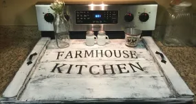 Stove Cover-Stove Top Cover-Farmhouse Kitchen-1