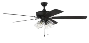 Super Pro 104 Clear 4-Light Kit 60" Ceiling Fan in Espresso