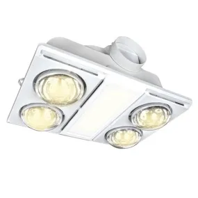 Supernova-II 3-in-1 Bathroom Mate - 4 1 CCT LED Light in White