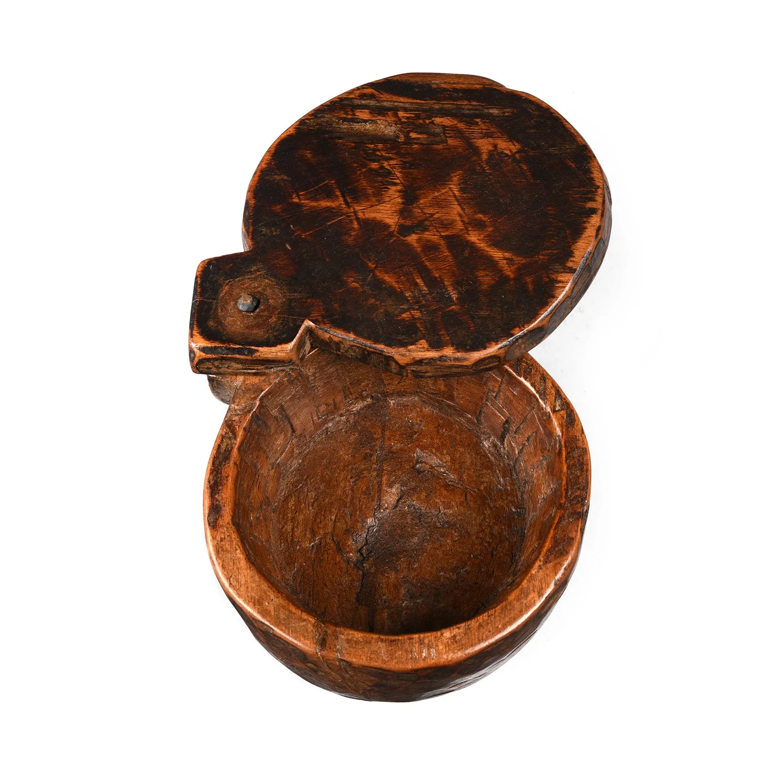 Teak Masala Box From Banswara Tribal Region - 19th Century