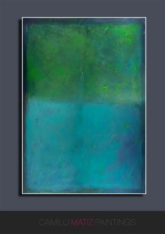 Teal wall art print Large canvas art Abstract art Print canvas prints mint green print by Camilo Mattis