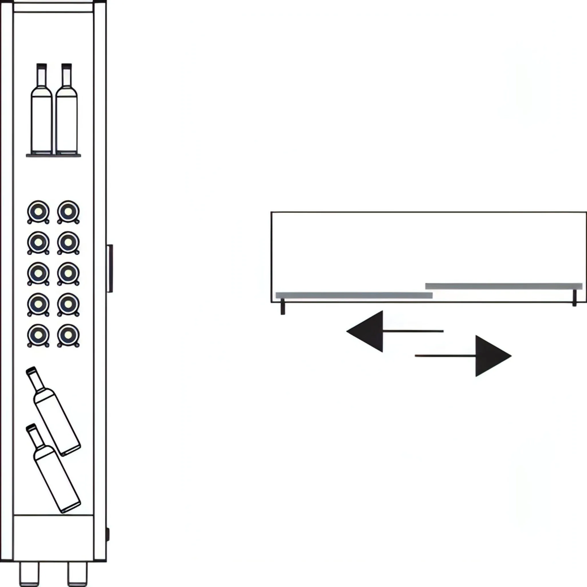 Teca Vino - Wine Wall TE14 - Customisable Shelving - For Home Use