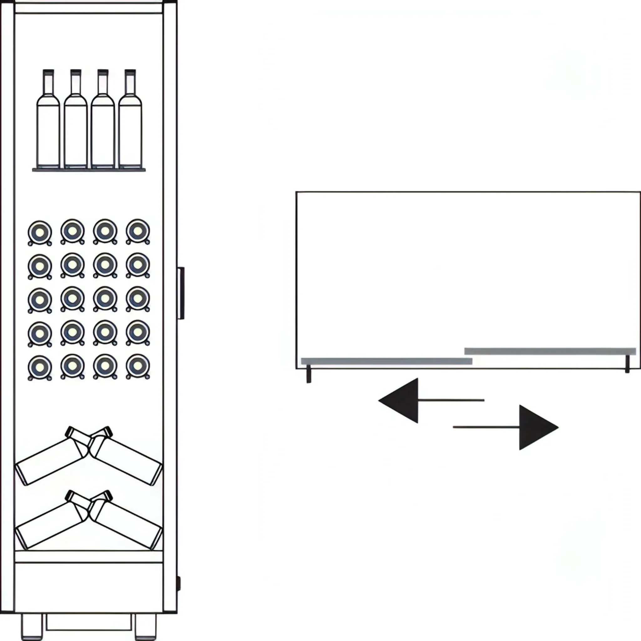 Teca Vino - Wine Wall TE14 - Customisable Shelving - For Home Use