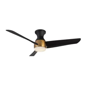 Thalia 54" Hugger Fan in Brushed Gold/Matte Black