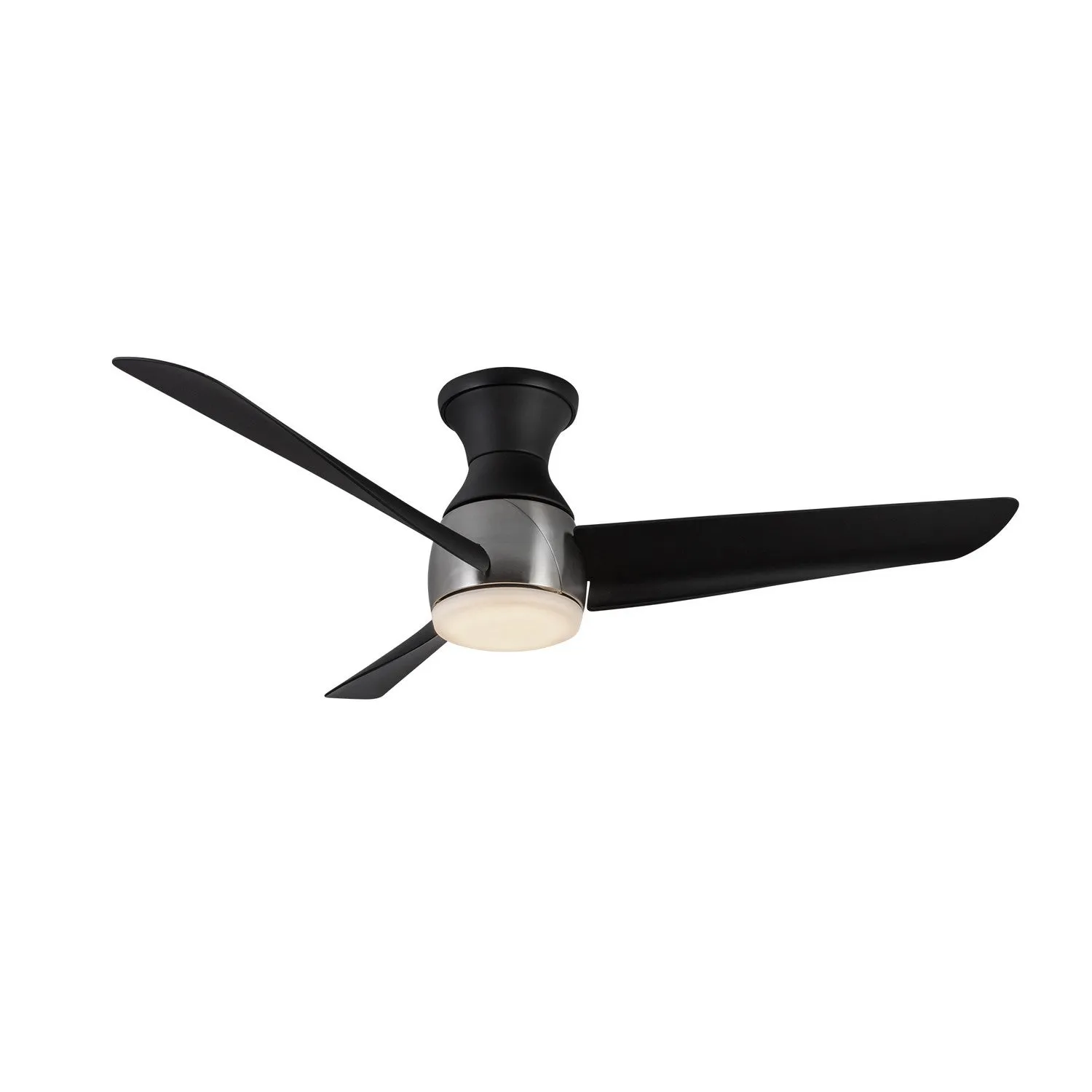 Thalia 54" Hugger Fan in Brushed Nickel/Matte Black