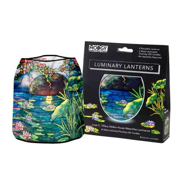 Tiffany Waterlillies Luminary Set