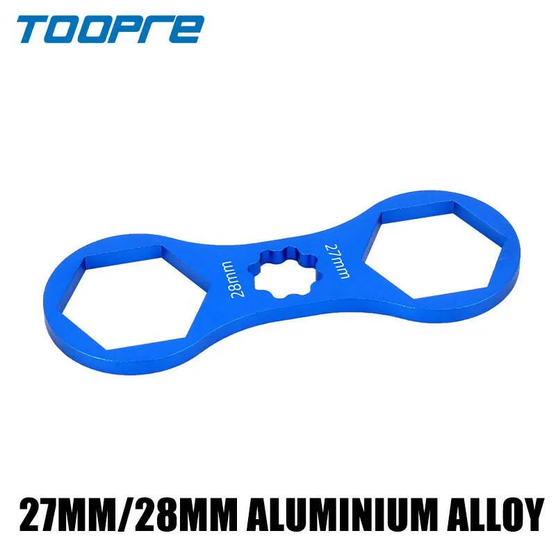 Toopre Bike Suspension Front Fork Cap Wrench Extender Spanner Removal Installation Tool Crank Cap Wrench 8T/12T 24/26mm 27/28mm