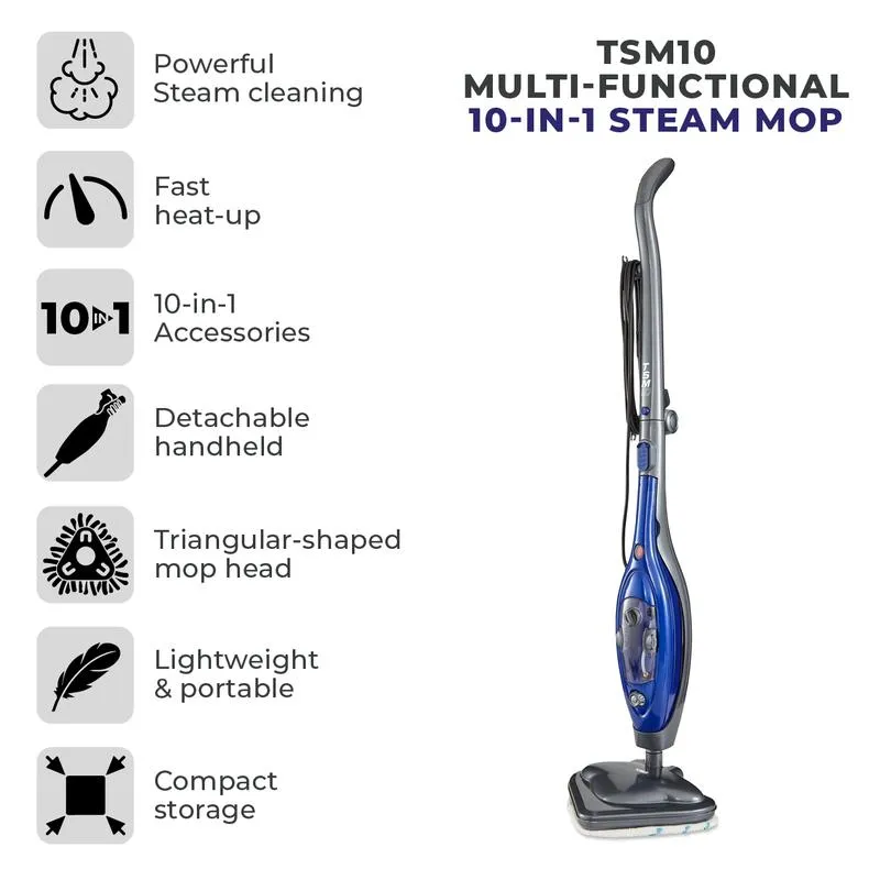 Tower 10-in-1 Steam Mop TSM10 - Blue