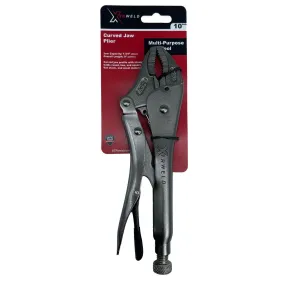 TPLCJ10 XTRweld Curved-Jaw Locking Pliers 10" Steel Black Nickel Chrome