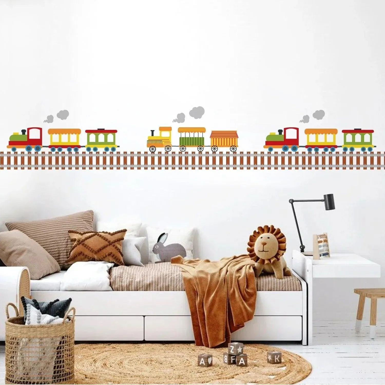 Train Tracks Self-Adhesive Kid's Room Wall Stickers