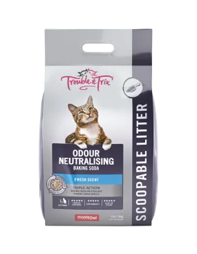 Trouble and Trix Odour Neutralising Baking Soda Clumping Cat Litter 15L