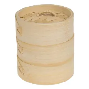 Two Tier Mini Bamboo Steamer Kit