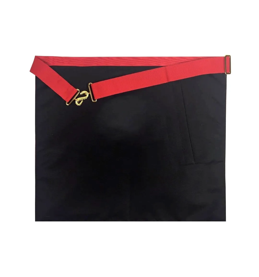 Tyler Royal Arch Chapter Officer Apron - Red Machine Embroidery