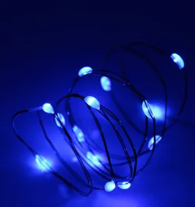 Ultra Thin LED Battery Lights - 18 count - Blue