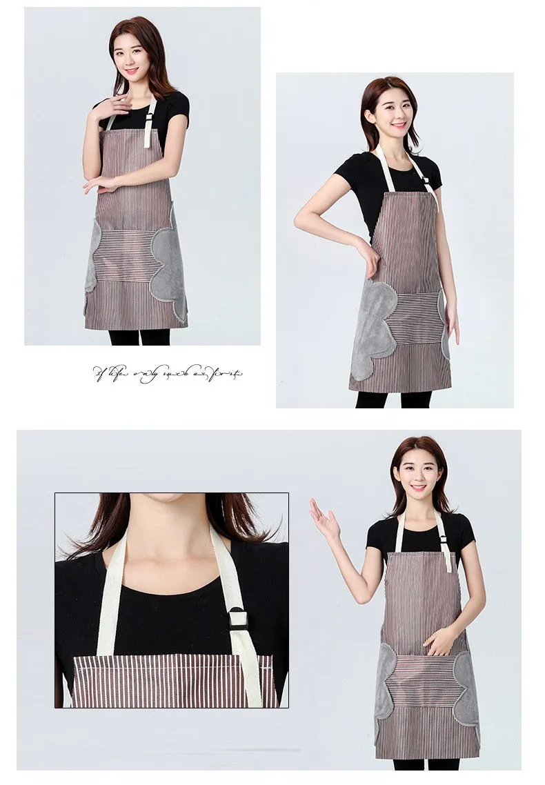 Waist Apron Oil Proof Kitchen Apron Absorb Water Adjustable Buckle One Size Waterproof Dormitory Apron