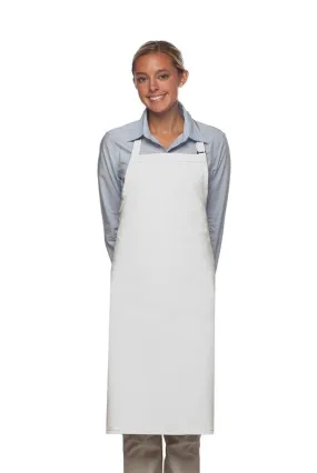 White Deluxe Butcher Adjustable Apron (No Pockets)