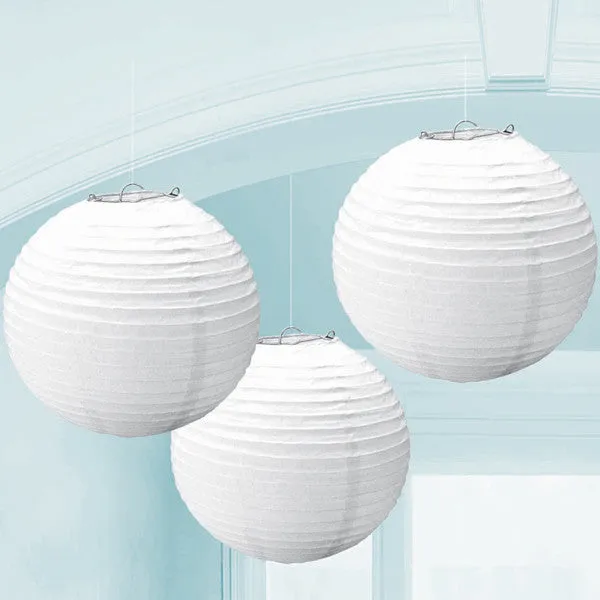 White Paper Lanterns, 9.5'' | 3 ct