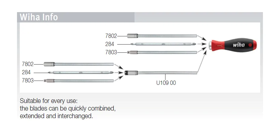 Wiha SYSTEM 6 TORX® Reversible Blade T20 T25