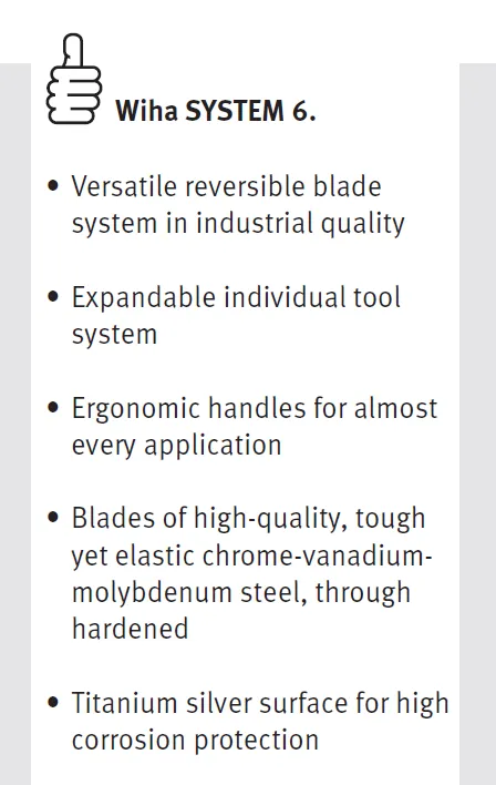 Wiha SYSTEM 6 TORX® Reversible Blade T20 T25