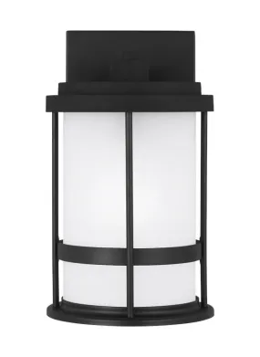 Wilburn Collection - Small One Light Outdoor Wall Lantern | Finish: Black - 8590901EN3-12