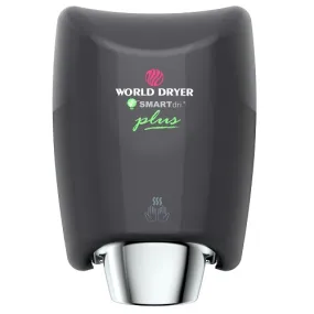 WORLD DRYER® K-162P2 SMARTdri® Plus Hand Dryer -  Black Epoxy on Aluminum Automatic Surface-Mounted