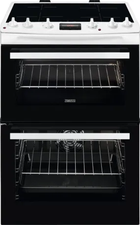 Zanussi ZCI66280WA Induction Electric Cooker with Double Oven, White, A Rated