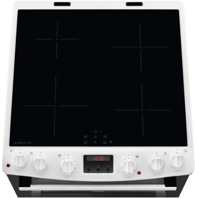 Zanussi ZCI66280WA Induction Electric Cooker with Double Oven, White, A Rated