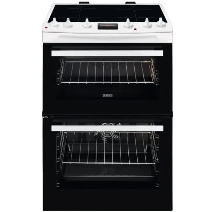 Zanussi ZCI66280WA Induction Electric Cooker with Double Oven, White, A Rated