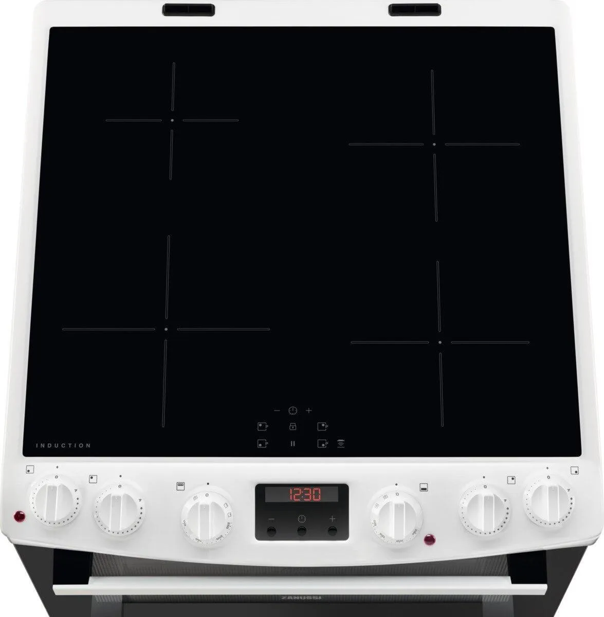 Zanussi ZCI66280WA Induction Electric Cooker with Double Oven, White, A Rated