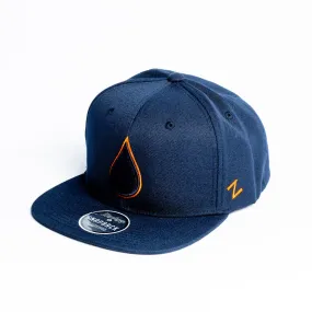 Zephyr Men's NHL Oil Drop Flat Brim Snapback Cap Navy